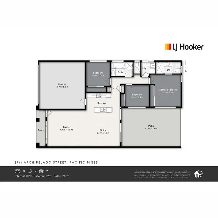 Floorplan of Homely townhouse listing, 27/1 Archipelago Street, Pacific Pines QLD 4211