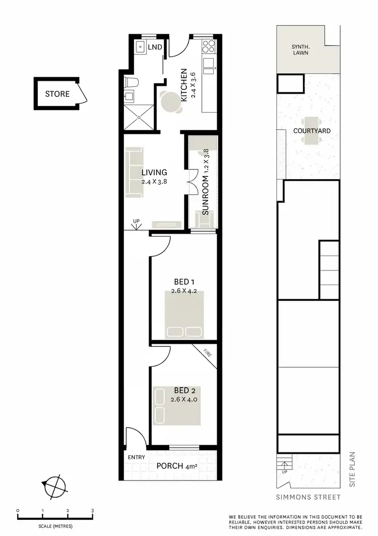 Floorplan of Homely terrace listing, 108 Simmons Street, Enmore NSW 2042