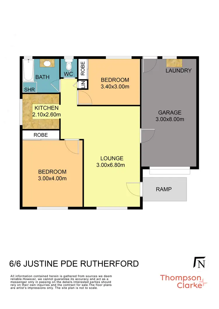 Floorplan of Homely house listing, 6/6 Justine Parade, Rutherford NSW 2320