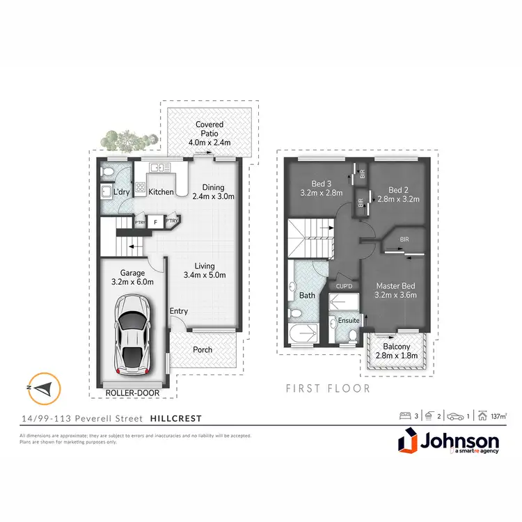 Floorplan of Homely townhouse listing, 14/99-113 Peverell Street, Hillcrest QLD 4118