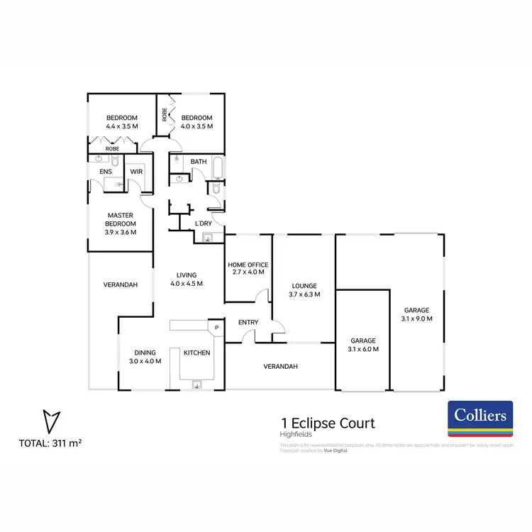 Floorplan of Homely house listing, 1 Eclipse Court, Highfields QLD 4352