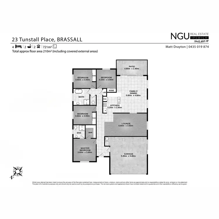 Floorplan of Homely house listing, 23 Tunstall Place, Brassall QLD 4305