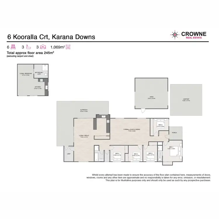 Floorplan of Homely house listing, 6 Kooralla Court, Karana Downs QLD 4306