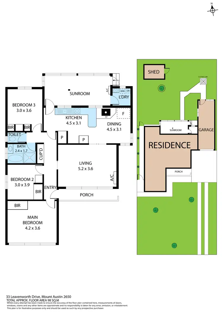 Floorplan of Homely house listing, 33 Leavenworth Drive, Mount Austin NSW 2650
