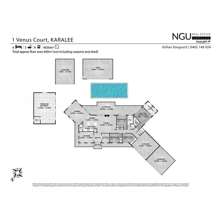 Floorplan of Homely house listing, 1 Venus Court, Karalee QLD 4306