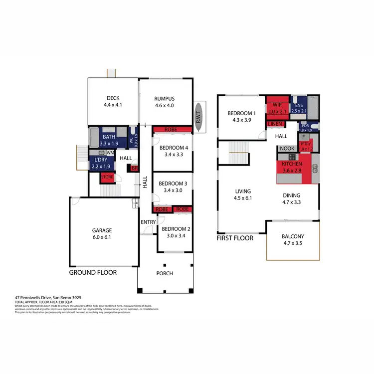 Floorplan of Homely house listing, 47 Penniwells Drive, San Remo VIC 3925