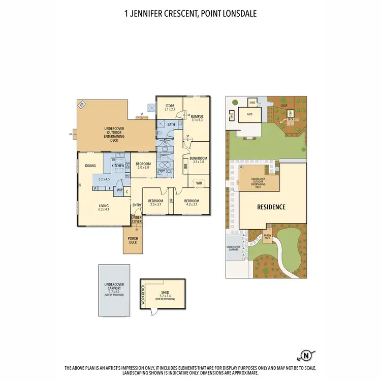 Floorplan of Homely house listing, 1 Jennifer Crescent, Point Lonsdale VIC 3225