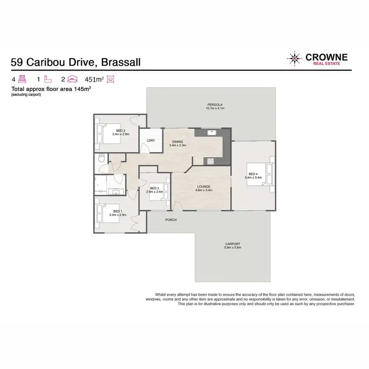 Floorplan of Homely house listing, 59 Caribou Drive, Brassall QLD 4305