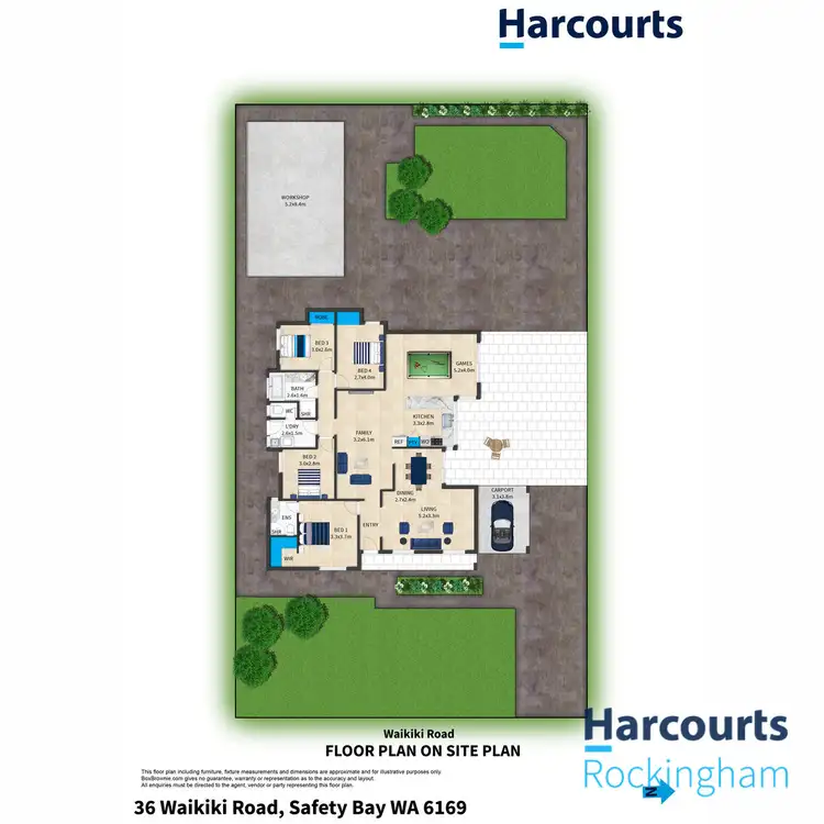 Floorplan of Homely house listing, 36 Waikiki Road, Safety Bay WA 6169