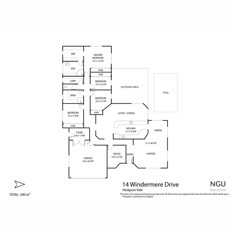 Floorplan of Homely house listing, 14 Windermere Drive, Hodgson Vale QLD 4352
