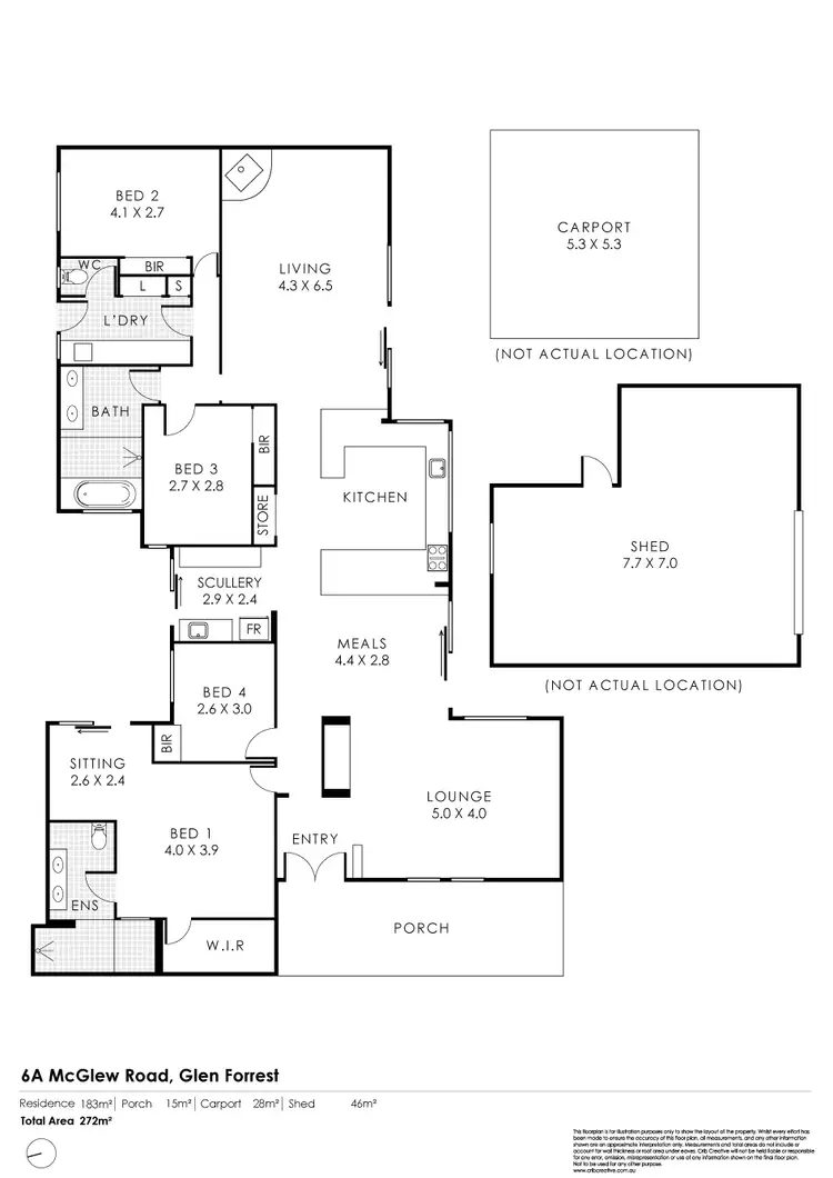 Floorplan of Homely house listing, 6A Mcglew Road, Glen Forrest WA 6071