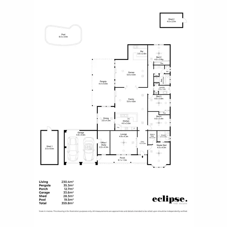 Floorplan of Homely house listing, 51 Applecross Drive, Blakeview SA 5114