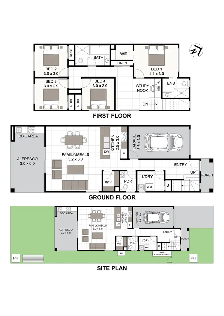 Floorplan of Homely semi-detached listing, 50B Tokyo Road, Austral NSW 2179