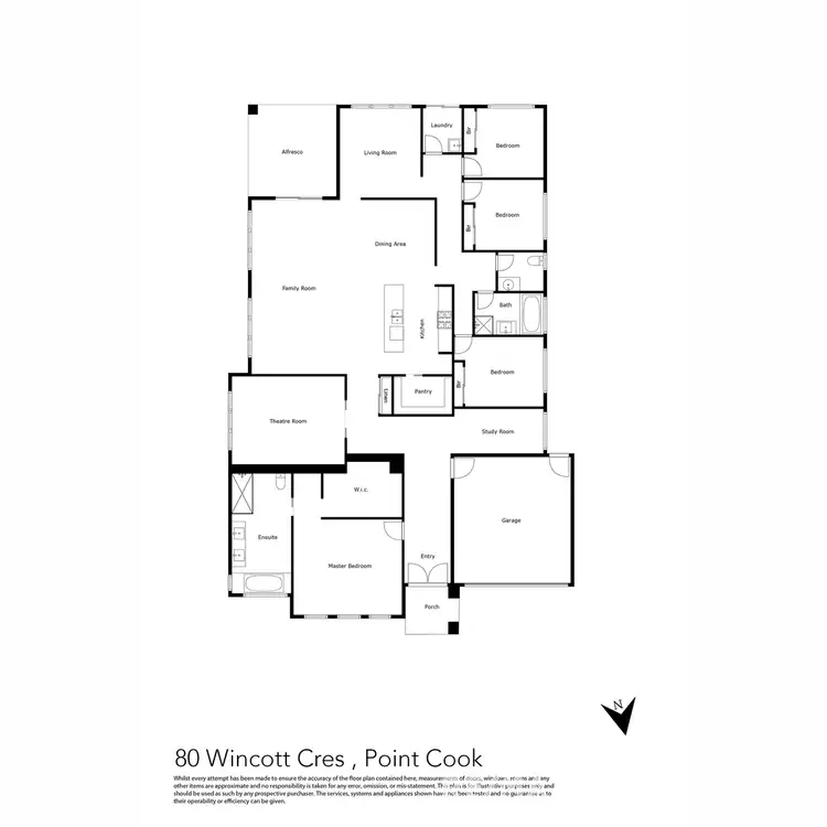 Floorplan of Homely house listing, 80 Wincott Crescent, Point Cook VIC 3030