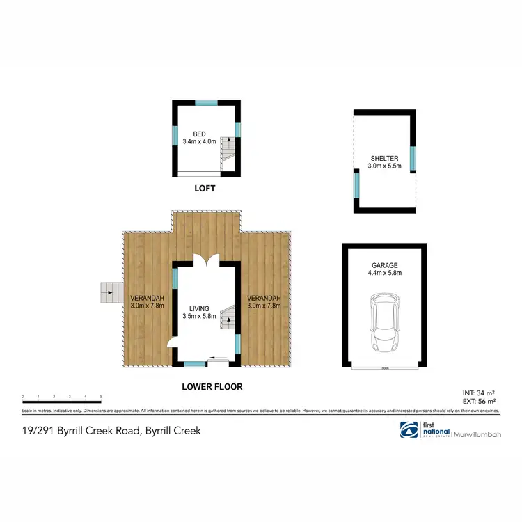 Floorplan of Homely studio listing, 19/291 Byrrill Creek Road, Byrrill Creek NSW 2484