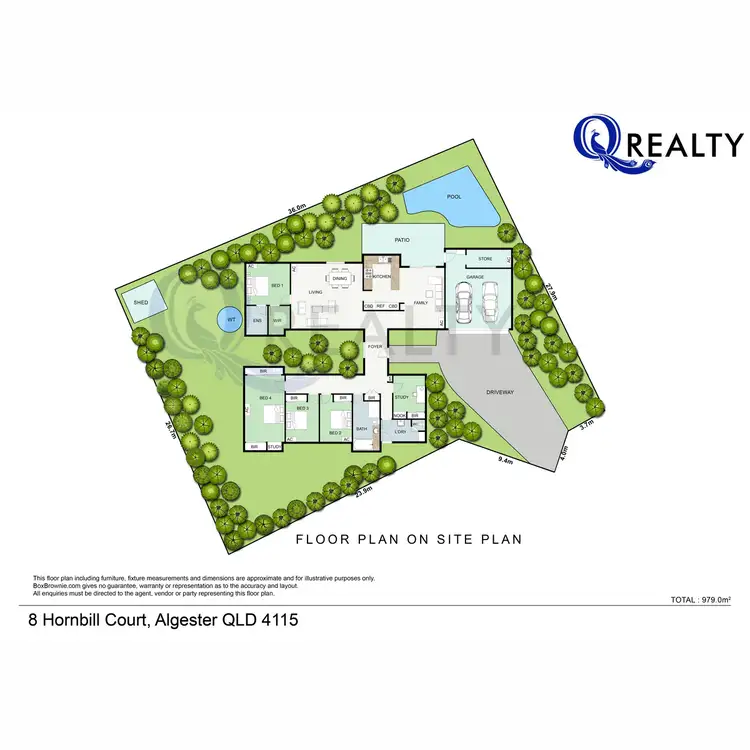 Floorplan of Homely house listing, 8 Hornbill Court, Algester QLD 4115