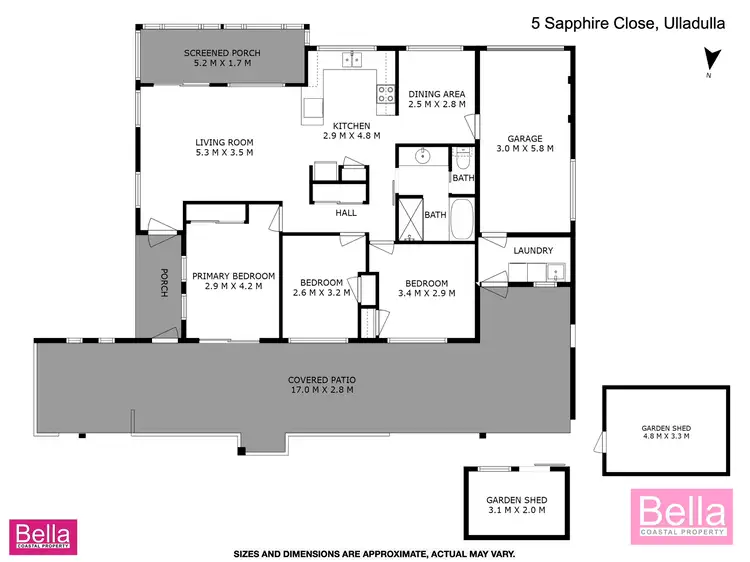 Floorplan of Homely house listing, 5 Sapphire Close, Ulladulla NSW 2539