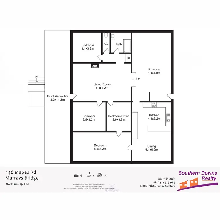 Floorplan of Homely rural property listing, 448 Mapes Road, Murrays Bridge QLD 4370