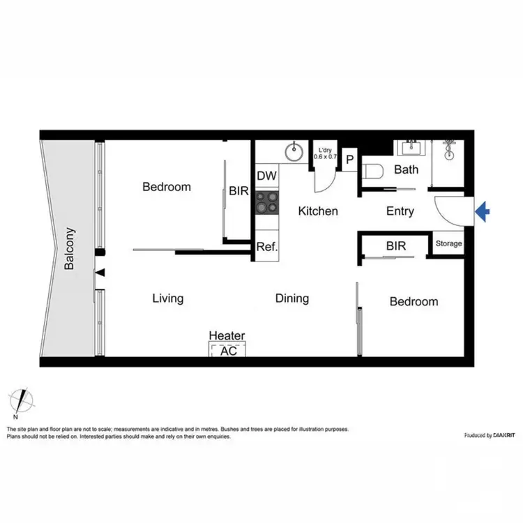 Floorplan of Homely apartment listing, 509/7 Katherine Place, Melbourne VIC 3000