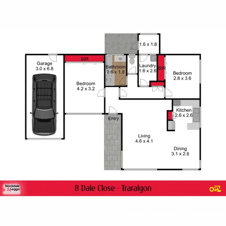 Floorplan of Homely townhouse listing, 8 Dale Close, Traralgon VIC 3844