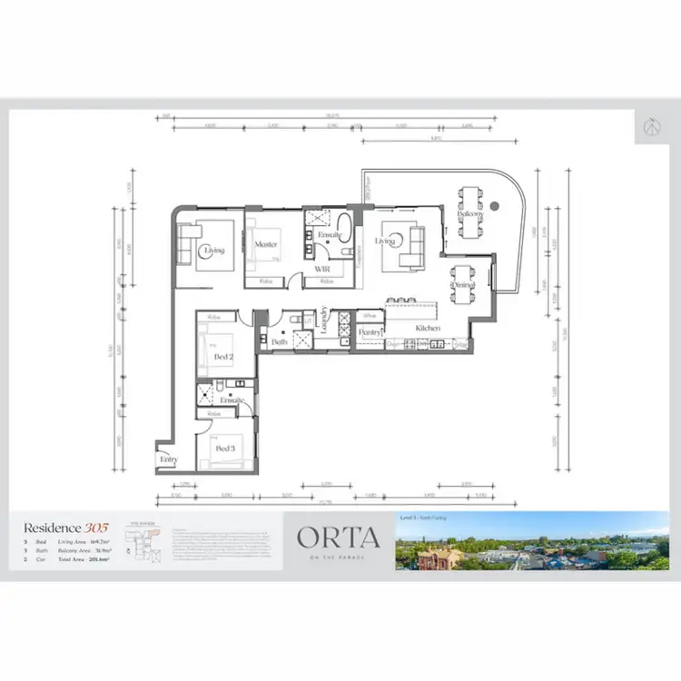 Floorplan of Homely apartment listing, 305/128 The Parade, Norwood SA 5067