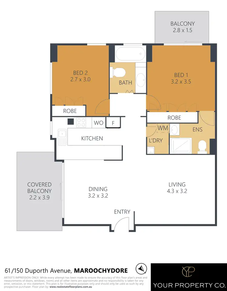 Floorplan of Homely apartment listing, 61/150 Duporth Avenue, Maroochydore QLD 4558