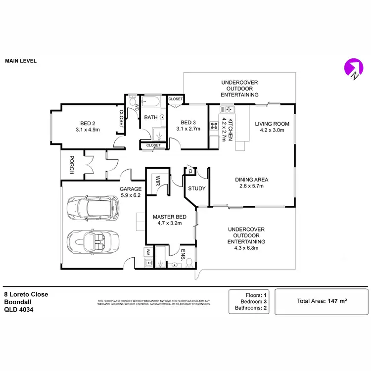 Floorplan of Homely house listing, 8 Loreto Close, Boondall QLD 4034
