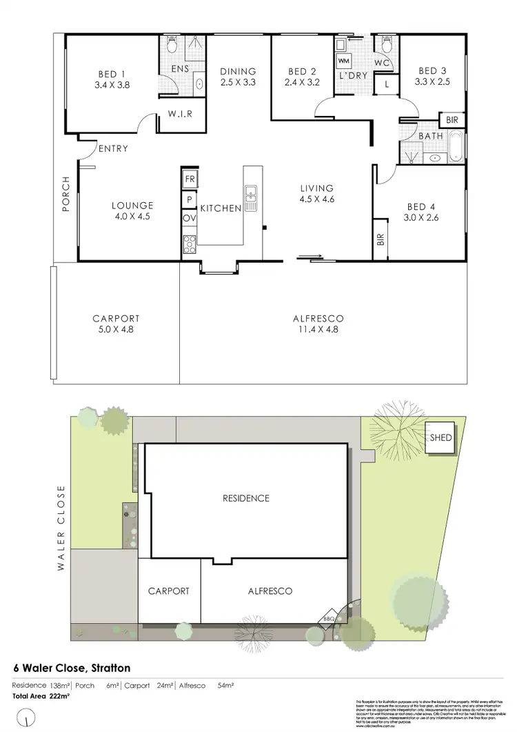 Floorplan of Homely house listing, 6 Waler Close, Stratton WA 6056