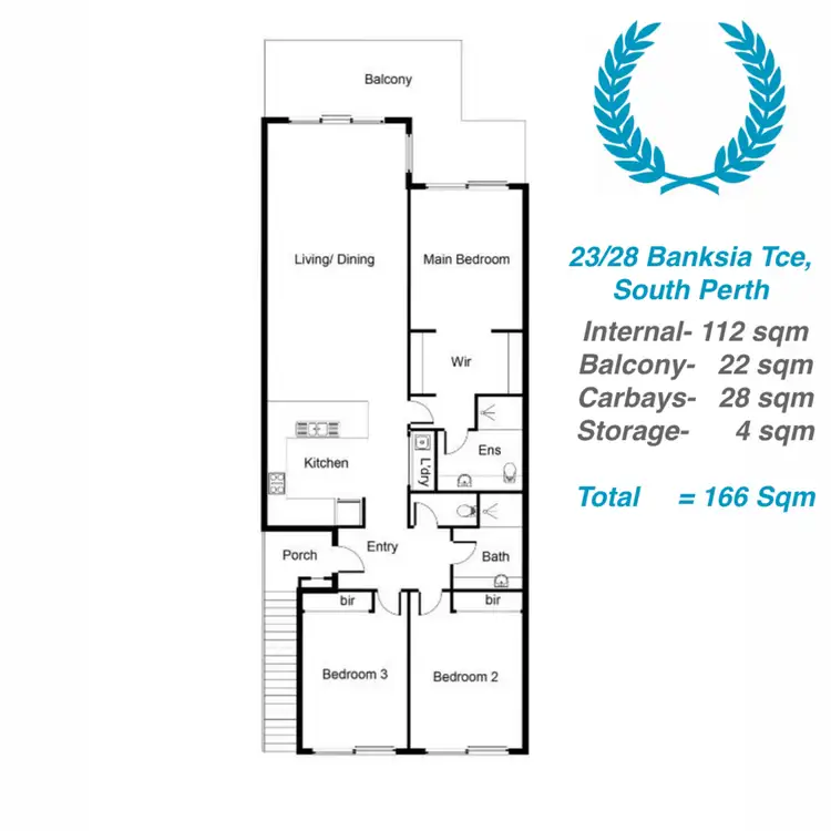 Floorplan of Homely apartment listing, 23/28 Banksia Terrace, South Perth WA 6151