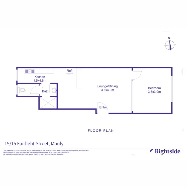 Floorplan of Homely apartment listing, 15/15 Fairlight Street, Manly NSW 2095
