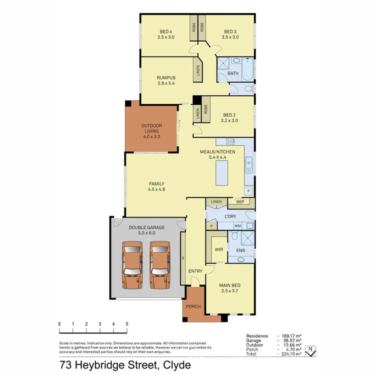 Floorplan of Homely house listing, 73 Heybridge Street, Clyde VIC 3978