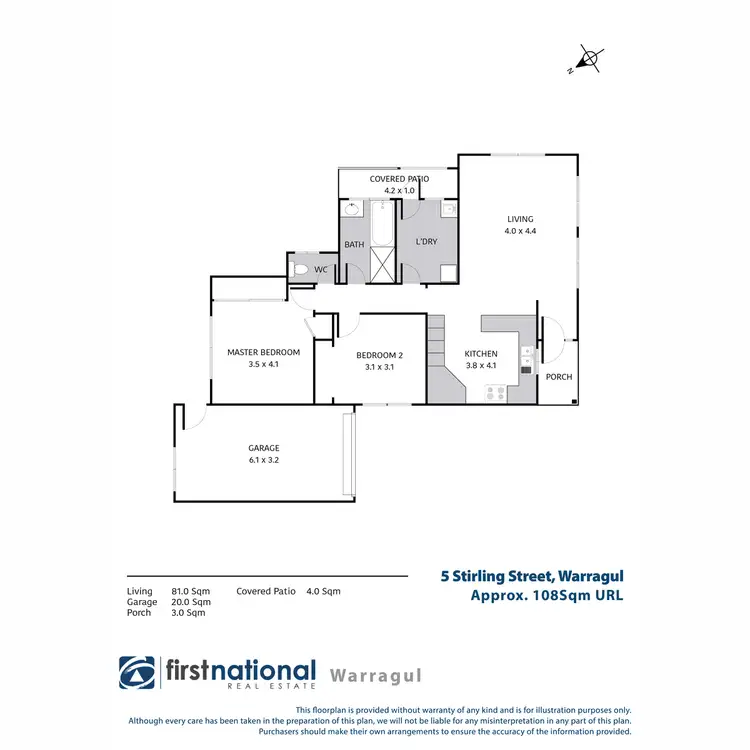 Floorplan of Homely unit listing, 5 Stirling Street, Warragul VIC 3820