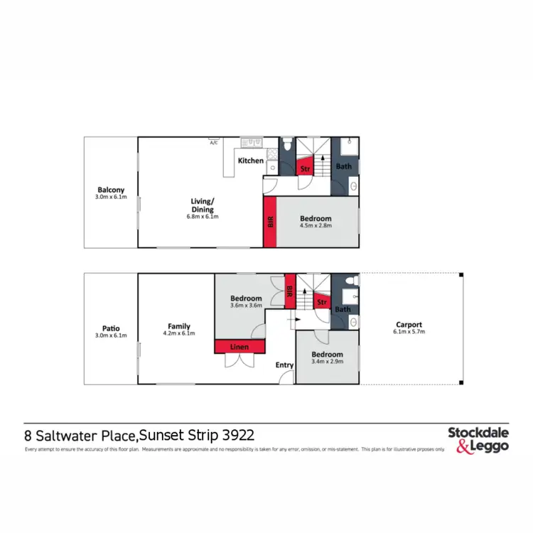 Floorplan of Homely house listing, 8 Saltwater Place, Sunset Strip VIC 3922
