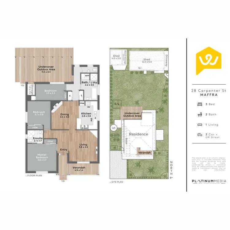 Floorplan of Homely house listing, 28 Carpenter Street, Maffra VIC 3860