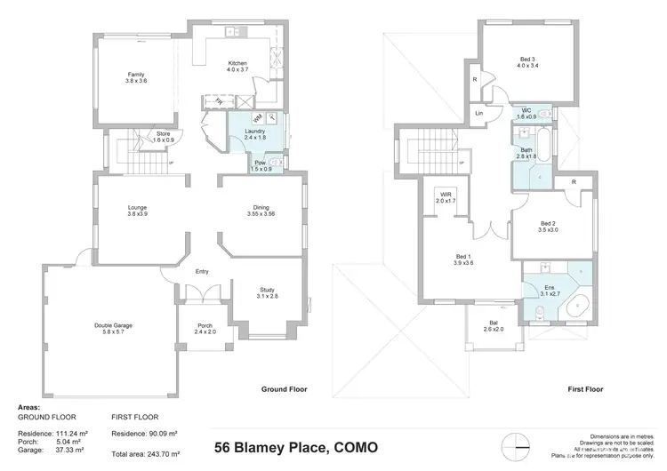 Floorplan of Homely house listing, 56 Blamey Place, Como WA 6152