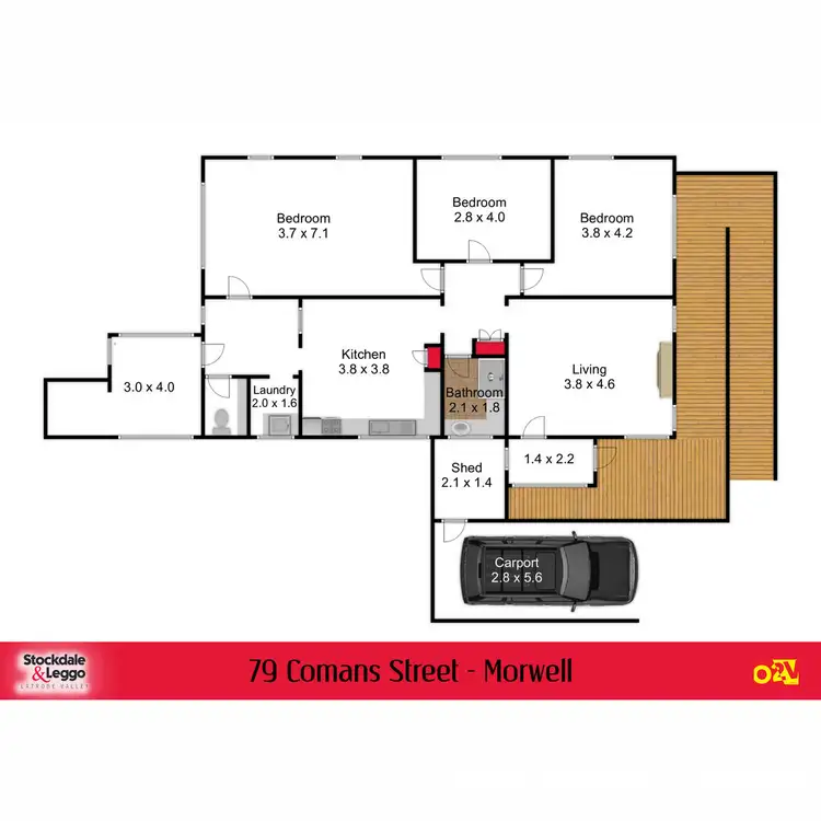 Floorplan of Homely house listing, 79 Comans Street, Morwell VIC 3840
