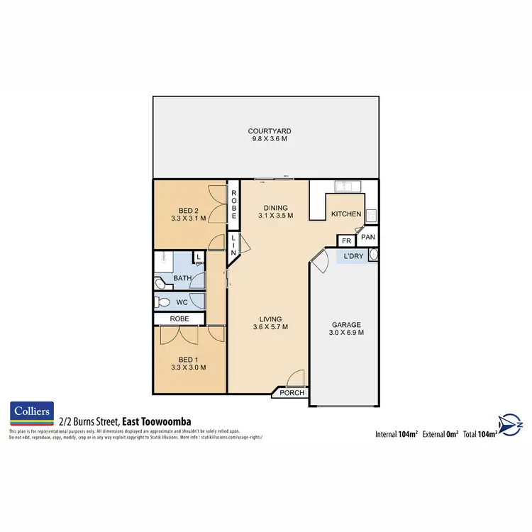 Floorplan of Homely unit listing, 2/2 Burns Street, East Toowoomba QLD 4350