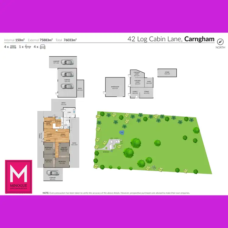 Floorplan of Homely rural property listing, 42 Log Cabin Lane, Carngham VIC 3351
