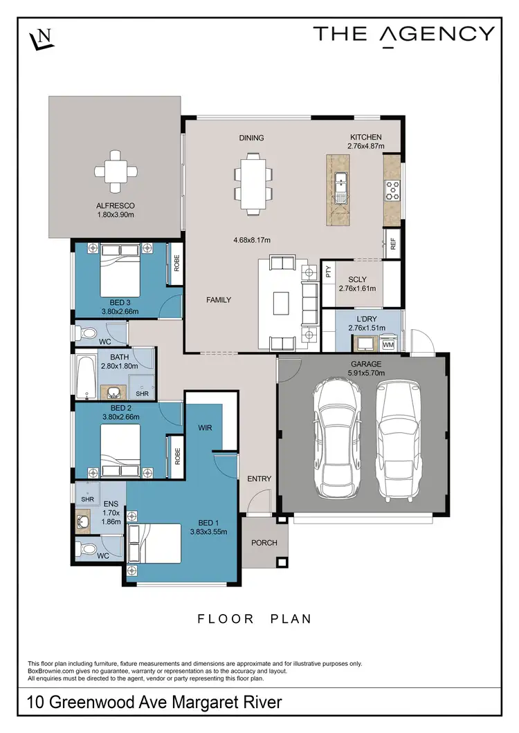 Floorplan of Homely house listing, 10 Greenwood Avenue, Margaret River WA 6285