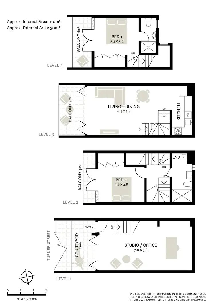 Floorplan of Homely terrace listing, 43 Turner Street, Redfern NSW 2016