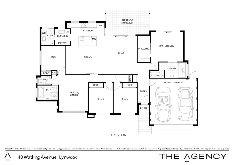 Floorplan of Homely house listing, 43 Watling Avenue, Lynwood WA 6147