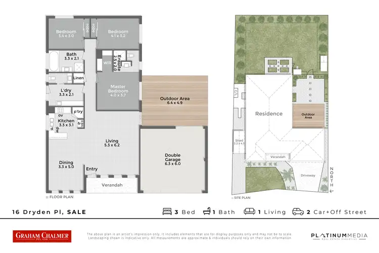 Floorplan of Homely house listing, 16 Dryden Place, Sale VIC 3850