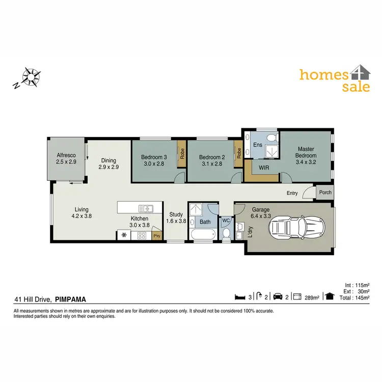 Floorplan of Homely house listing, 41 Hill Drive, Pimpama QLD 4209