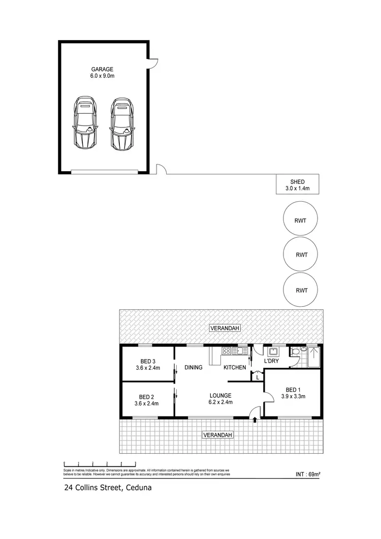 Floorplan of Homely house listing, 24 Collins Street, Ceduna SA 5690