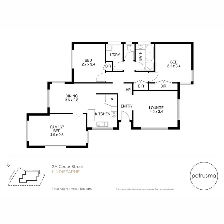 Floorplan of Homely house listing, 2A Cedar Street, Lindisfarne TAS 7015