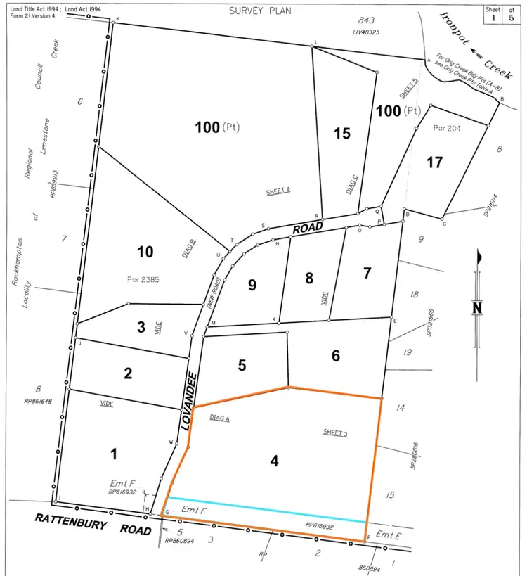 Floorplan of Homely land listing, 2 Lovandee Road, Ironpot QLD 4701