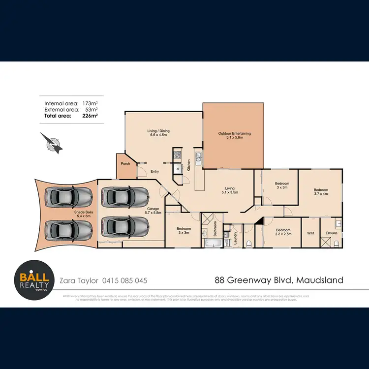 Floorplan of Homely house listing, 88 Greenway Boulevard, Maudsland QLD 4210