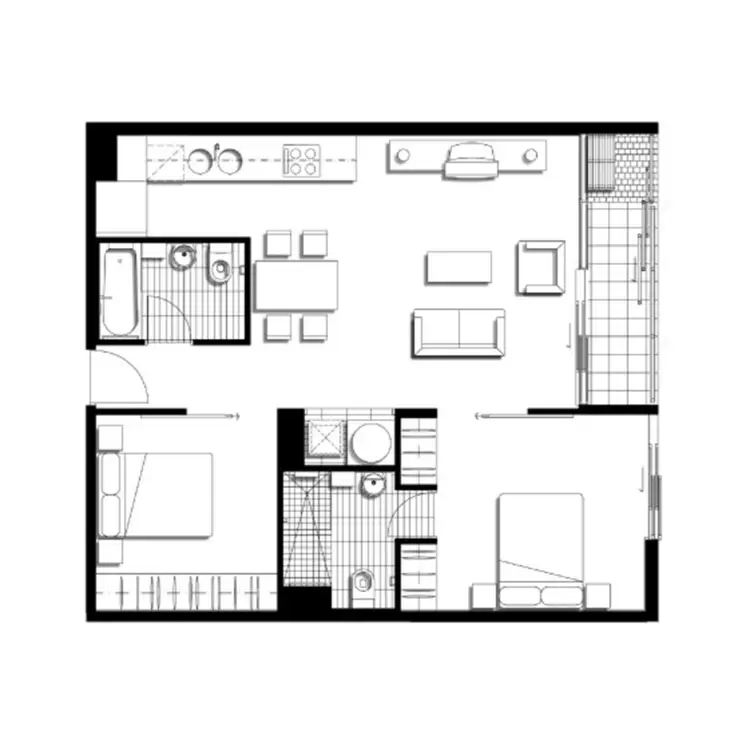 Floorplan of Homely apartment listing, 124/539 St Kilda Road, Melbourne VIC 3004