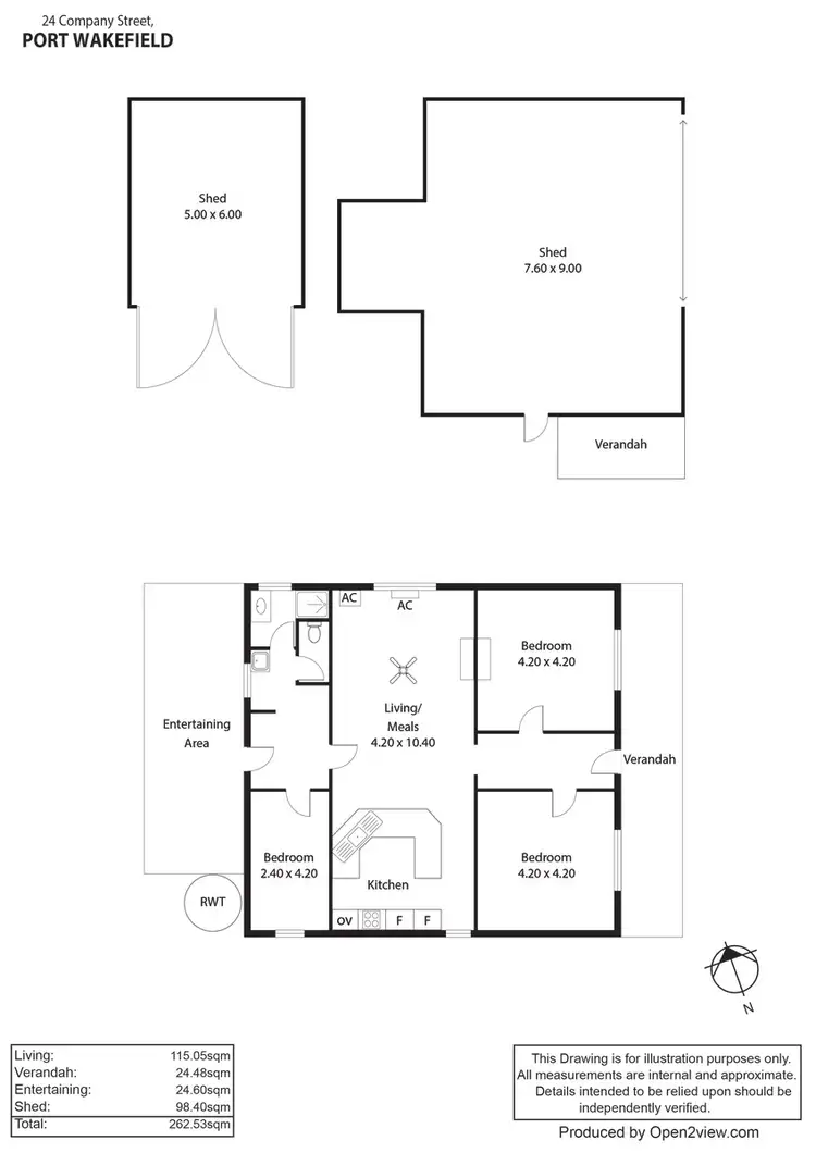 Floorplan of Homely house listing, 24 Company Street, Port Wakefield SA 5550