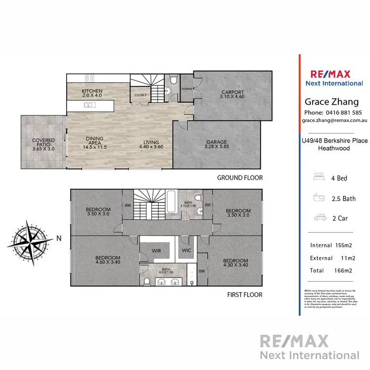 Floorplan of Homely townhouse listing, 49/48 Berkshire Place, Heathwood QLD 4110